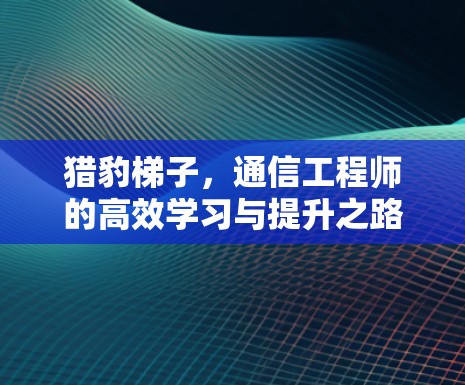 猎豹梯子,通信工程师的高效学习与提升之路 猎豹梯子,通信工程师的高效学习与提升之路