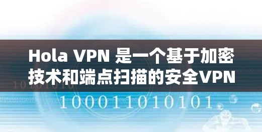 Hola VPN 是一个基于加密技术和端点扫描的安全VPN工具，旨在提供可靠的数据传输和隐私保护。以下是关于Hola VPN的关键信息