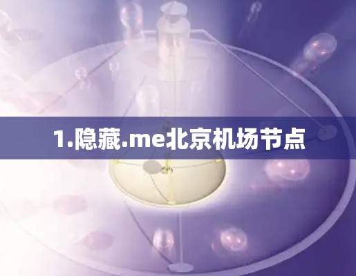 1.隐藏.me北京机场节点